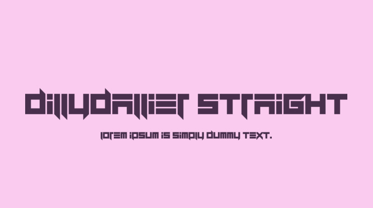Dillydallier Straight Font Family