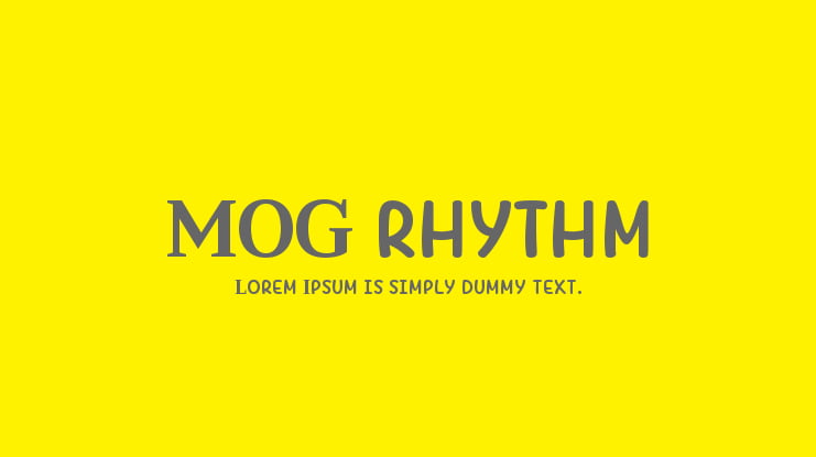 MOG rhythm Font