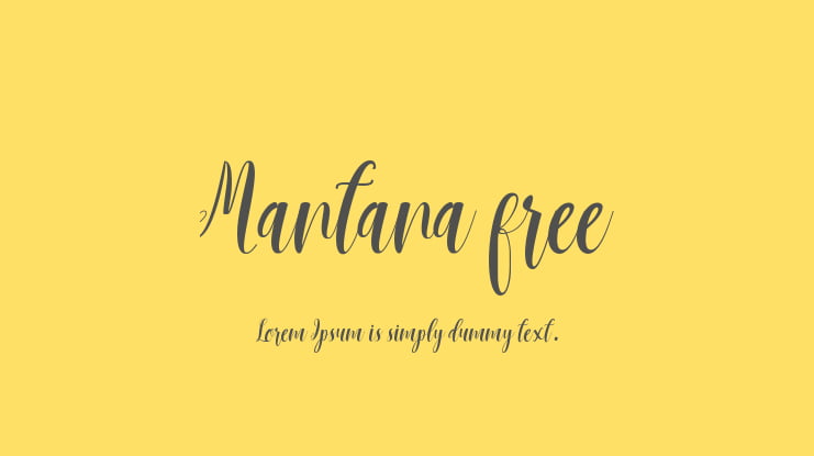 Mantana free Font