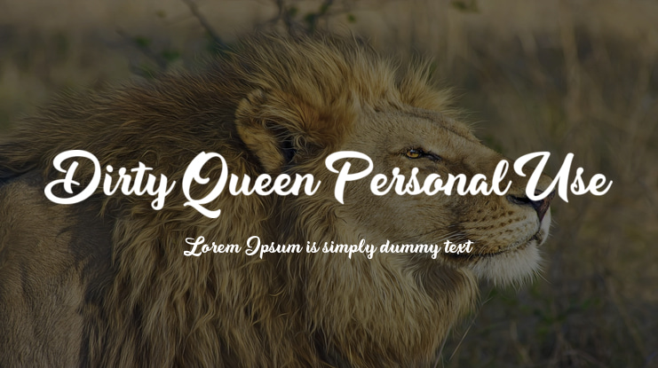 Dirty Queen Personal Use Font