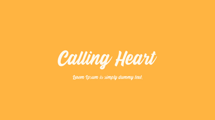 Calling Heart Font