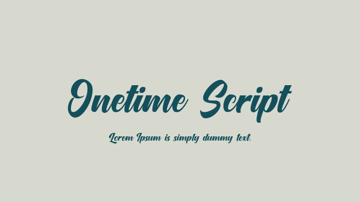 Onetime Script Font