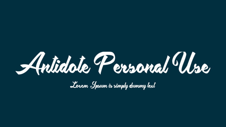 Antidote Personal Use Font
