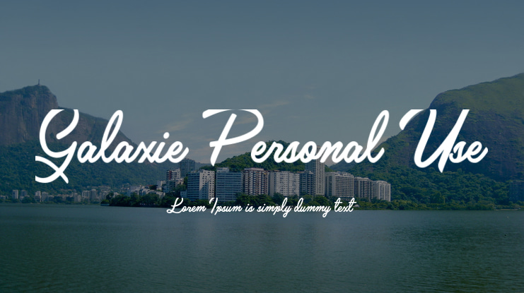 Galaxie Personal Use Font