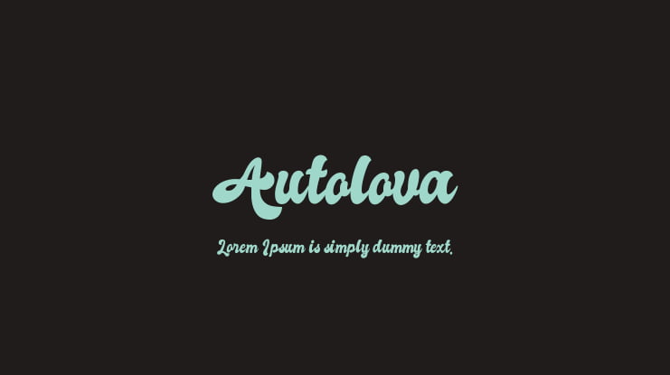 Autolova Font
