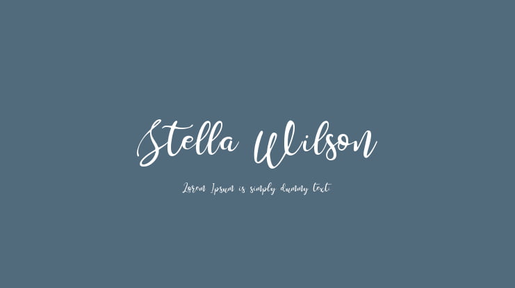 Stella Wilson Font