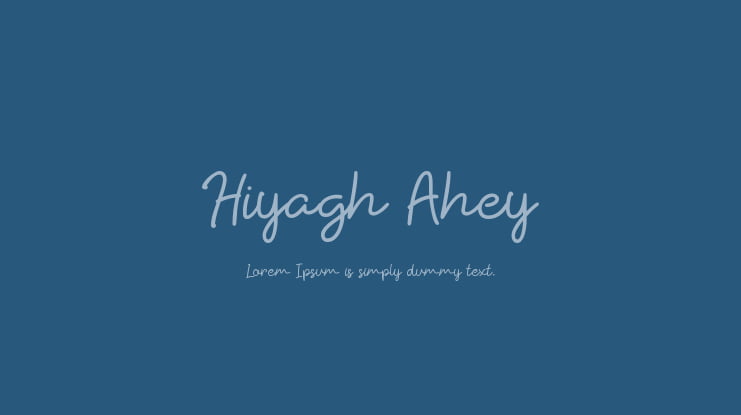 Hiyagh Ahey Font