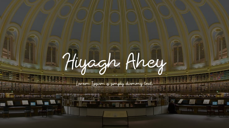 Hiyagh Ahey Font