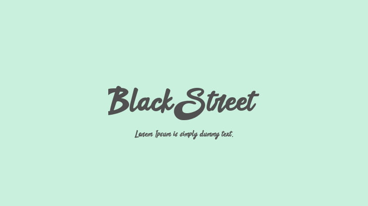 Black Street Font