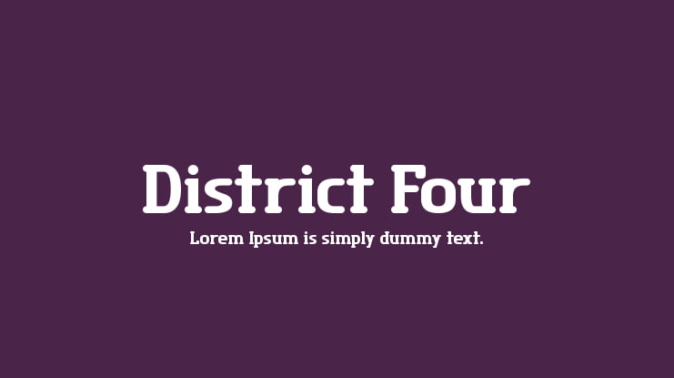 District Four Font