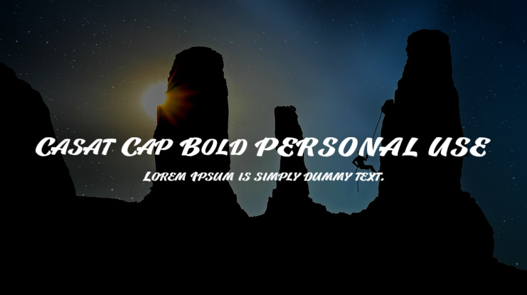 Casat Cap Bold PERSONAL USE Font Family