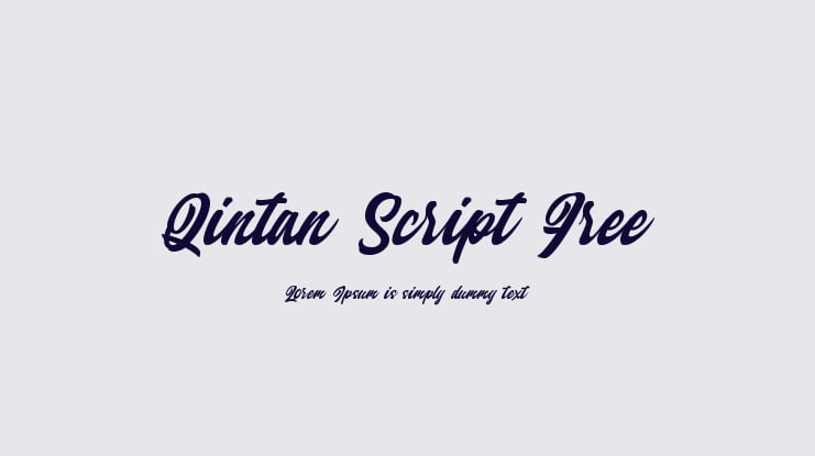 Qintan Script Free Font
