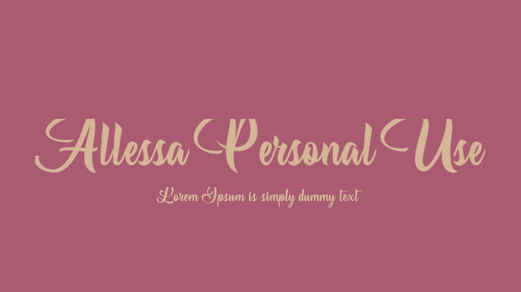 Allessa Personal Use Font