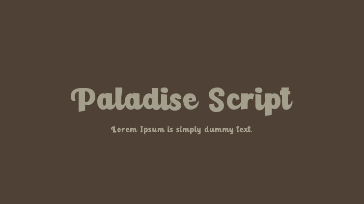 Paladise Script Font
