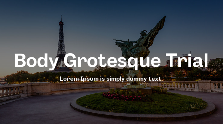 Body Grotesque Trial Font Family