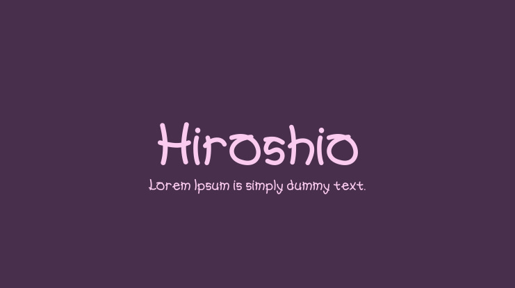 Hiroshio Font