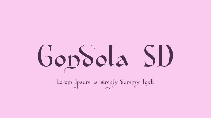 Gondola SD Font Family