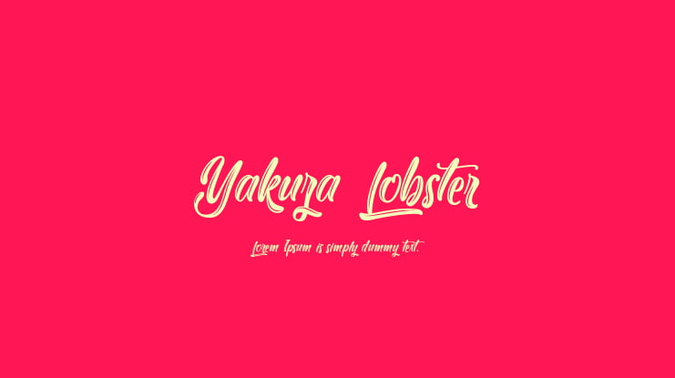 Yakuza Lobster Font