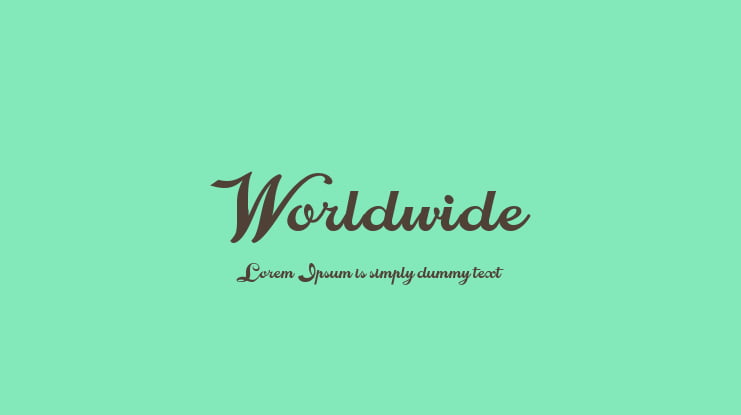Worldwide Font