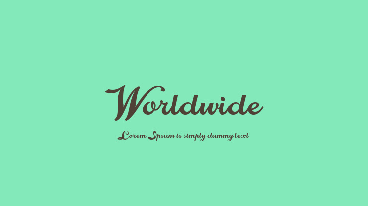 Worldwide Font