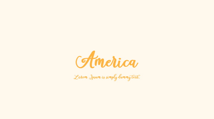 America Font Family