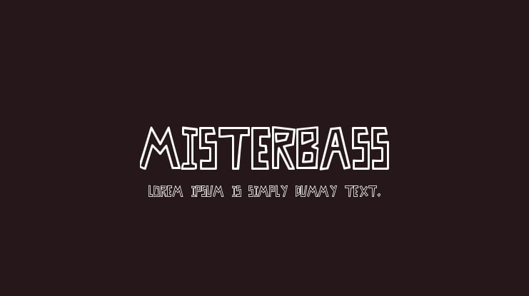 MisterBass Font Family