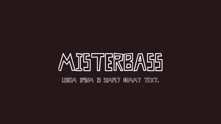 MisterBass Font Family