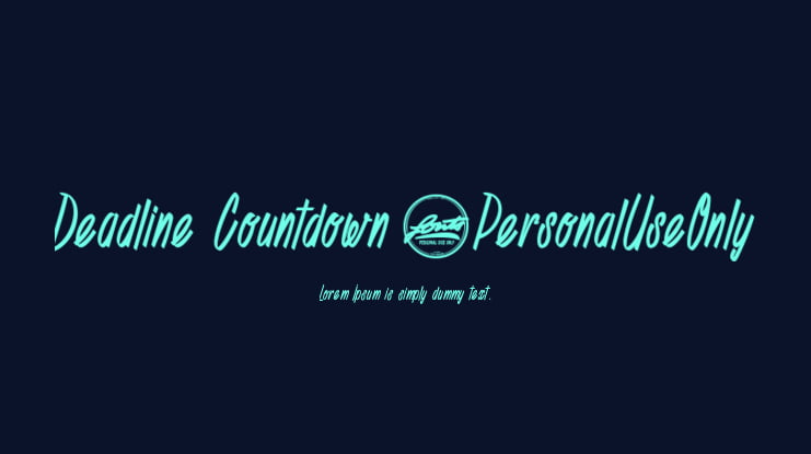 Deadline Countdown_PersonalUseOnly Font