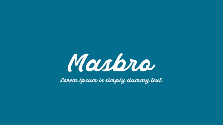 Masbro Font