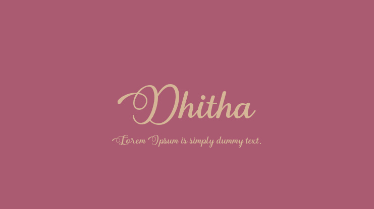 Dhitha Font