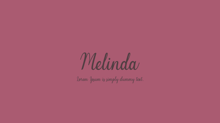 Melinda Font Family