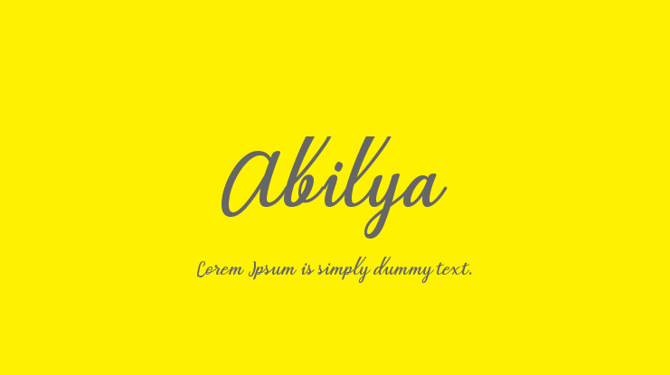 Abilya Font