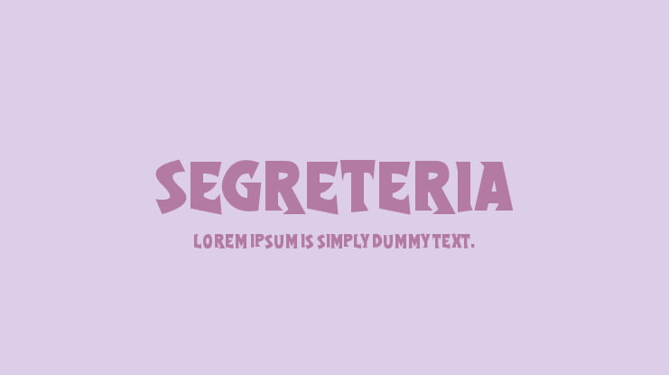 Segreteria Font
