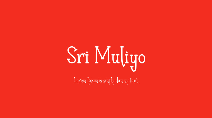 Sri Muliyo Font