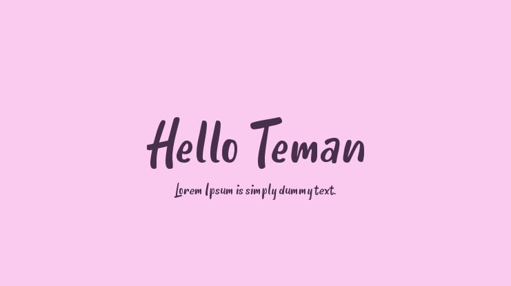 Hello Teman Font Family