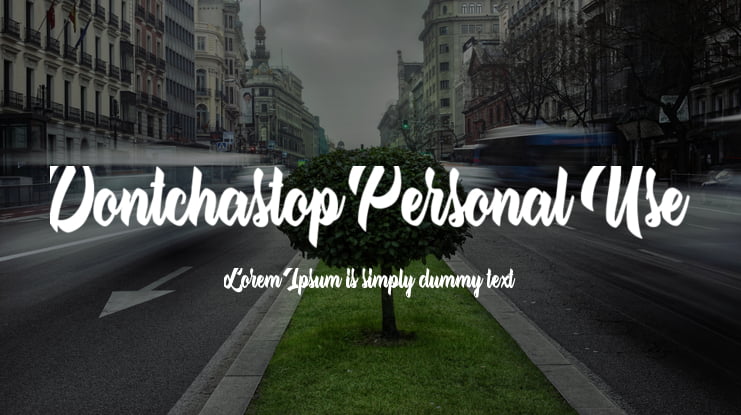 Dontchastop Personal Use Font