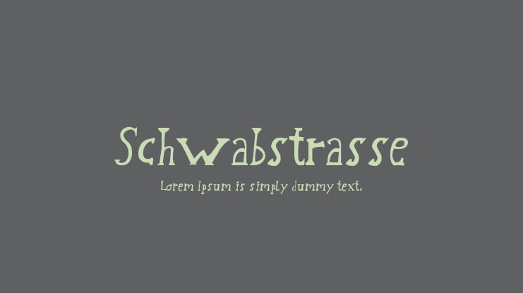 Schwabstrasse Font