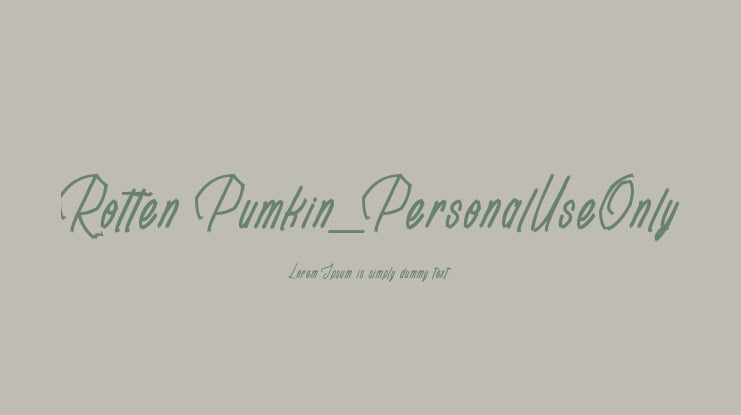 Rotten Pumkin_PersonalUseOnly Font