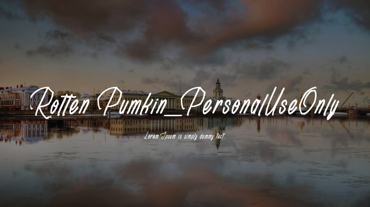 Rotten Pumkin_PersonalUseOnly Font