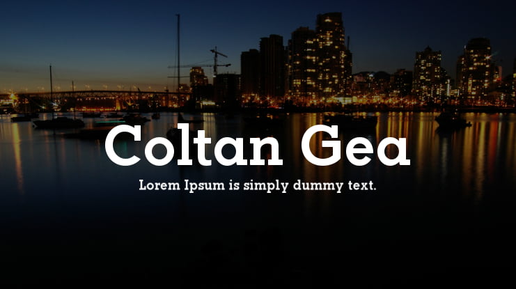 Coltan Gea Font Family