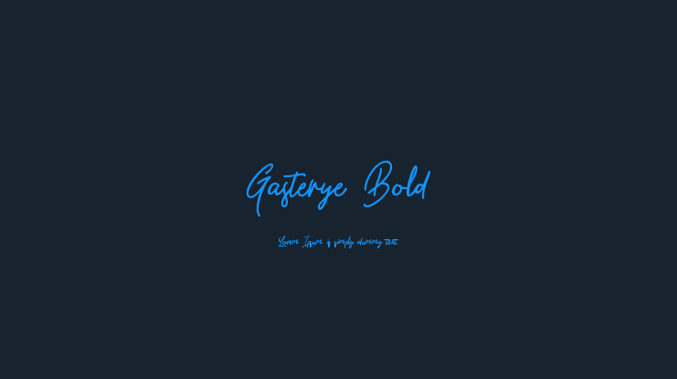 Gasterye Bold Font
