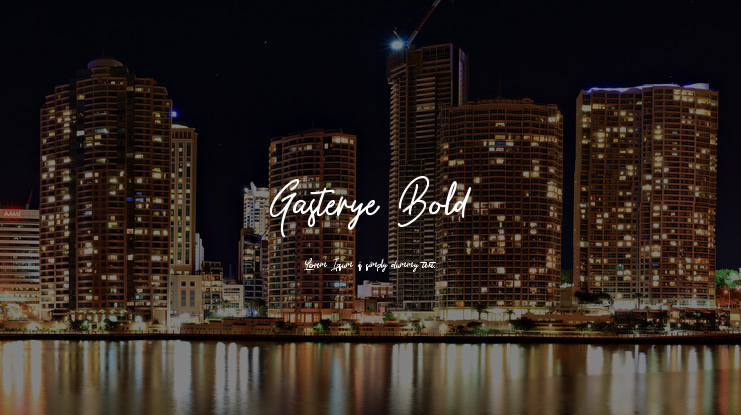 Gasterye Bold Font