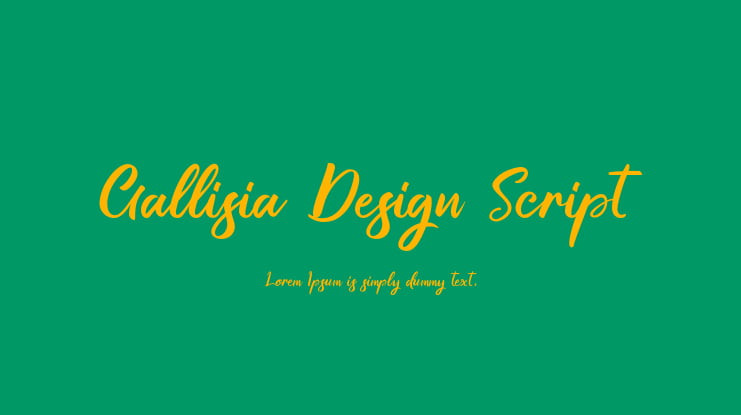 Gallisia Design Script Font