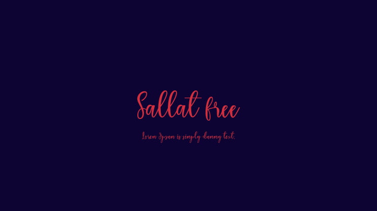 Sallat free Font