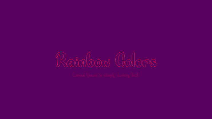 Rainbow Colors Font