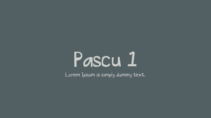 Pascu 1 Font