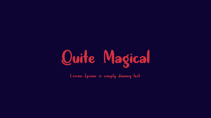 Quite Magical Font