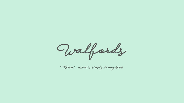 Walfords Font