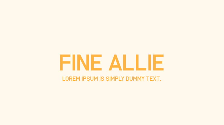 Fine Allie Font