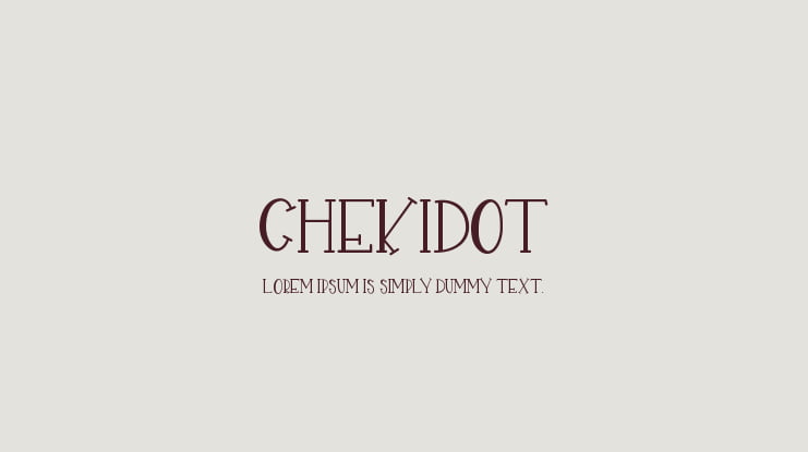 CHEKIDOT Font Family